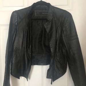 Zara leather jacket size small
